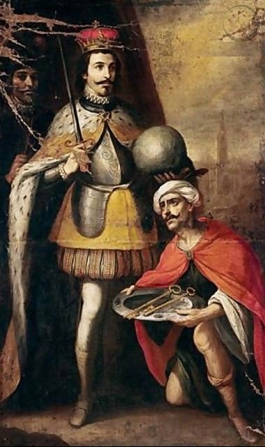 Ferdinand receiving the city keys from the Moors